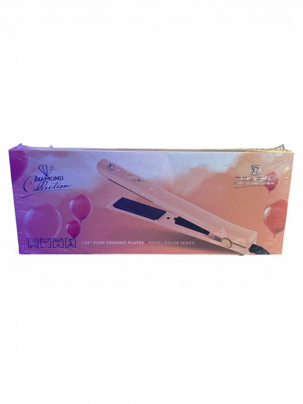 Royale Diamond Collection Carmel Ceramic Flat Iron w/ cooling tip NIP